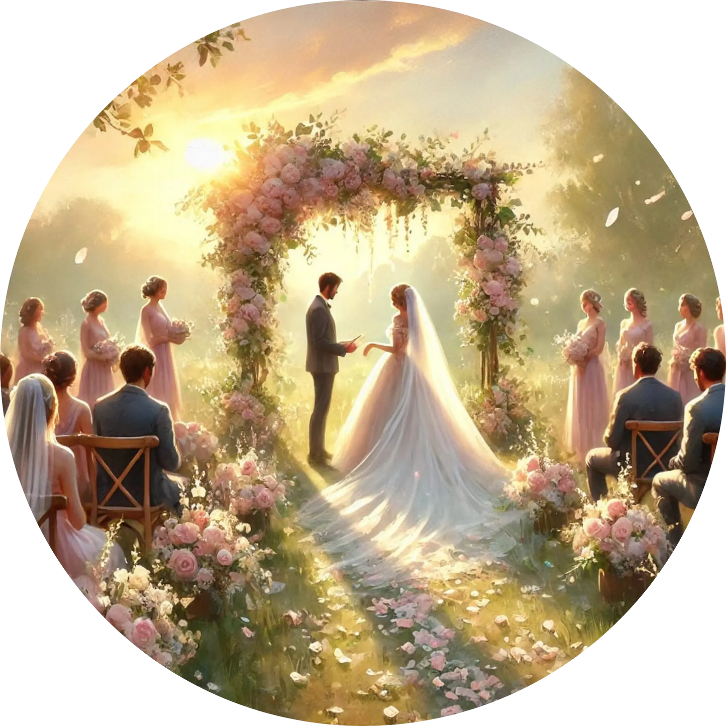 Tortenaufleger Hochzeit, Verlobung & zum Hochzeitstag – Essbares Fondantbild (Erwachsene, rund ∅ 20 cm) - Tisch&Torte