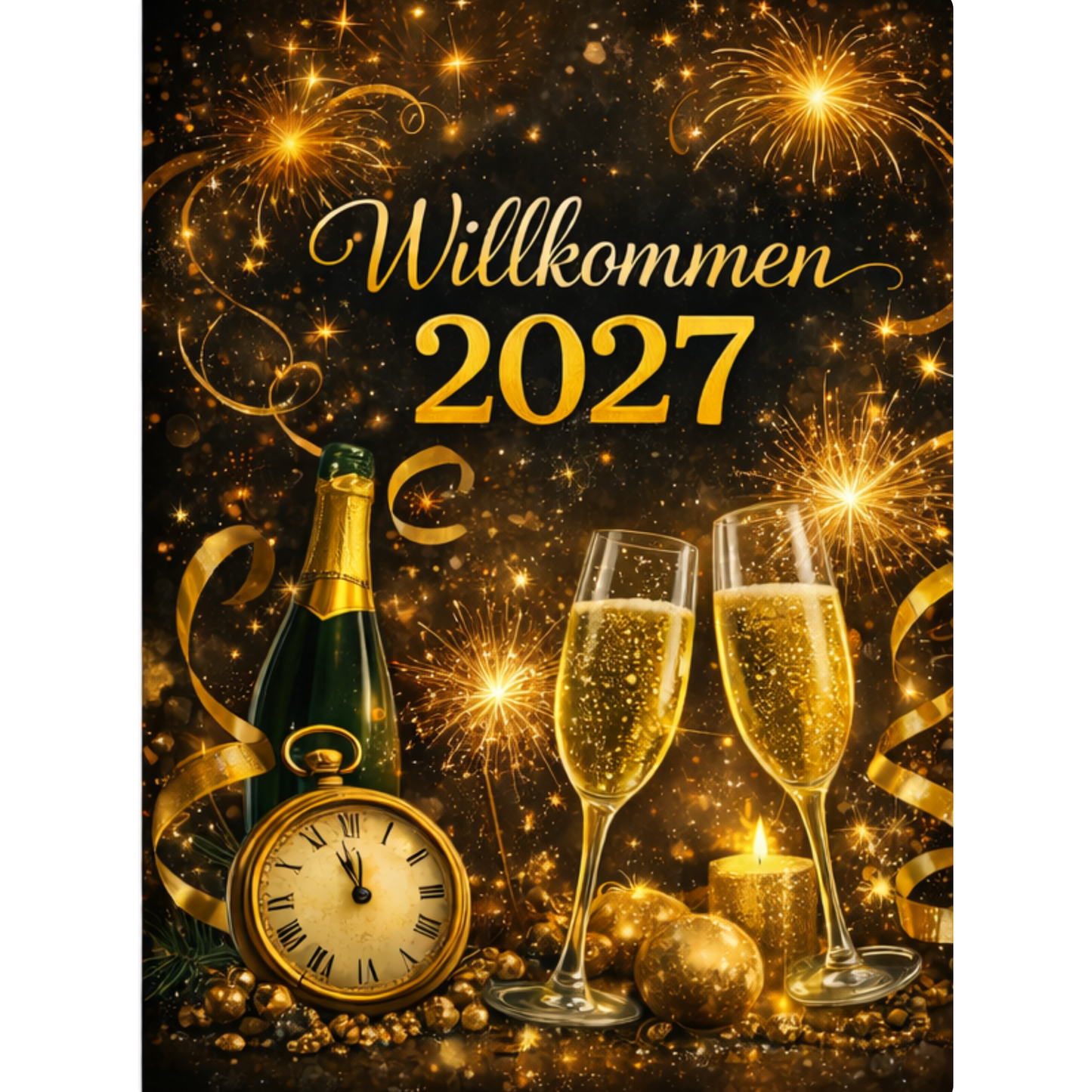 Tortenaufleger Silvester – Essbares Fondantbild (Erwachsene, DIN A4) Mein Shop