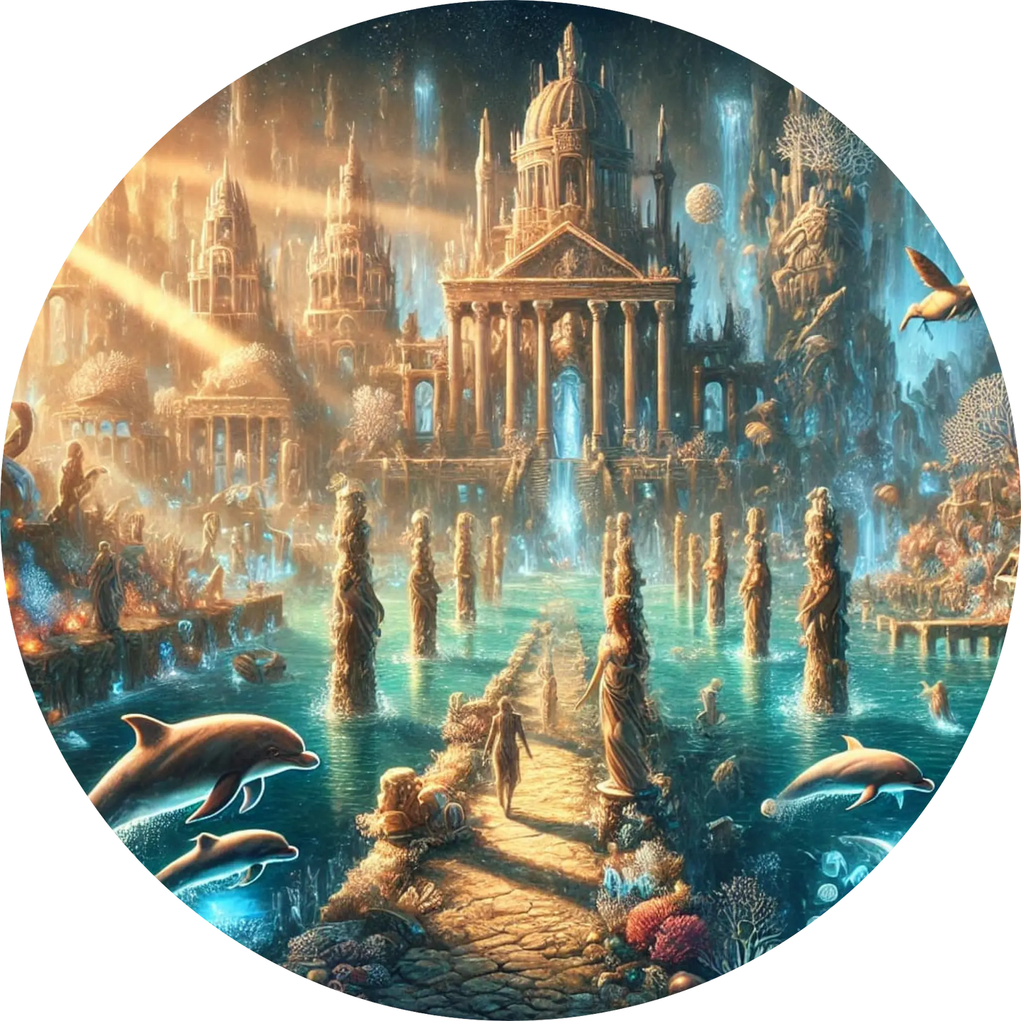 Tortenaufleger Seefahrer, Piraten & Atlantis – Essbares Fondantbild (Erwachsene, rund ∅ 20 cm) - Tisch&Torte