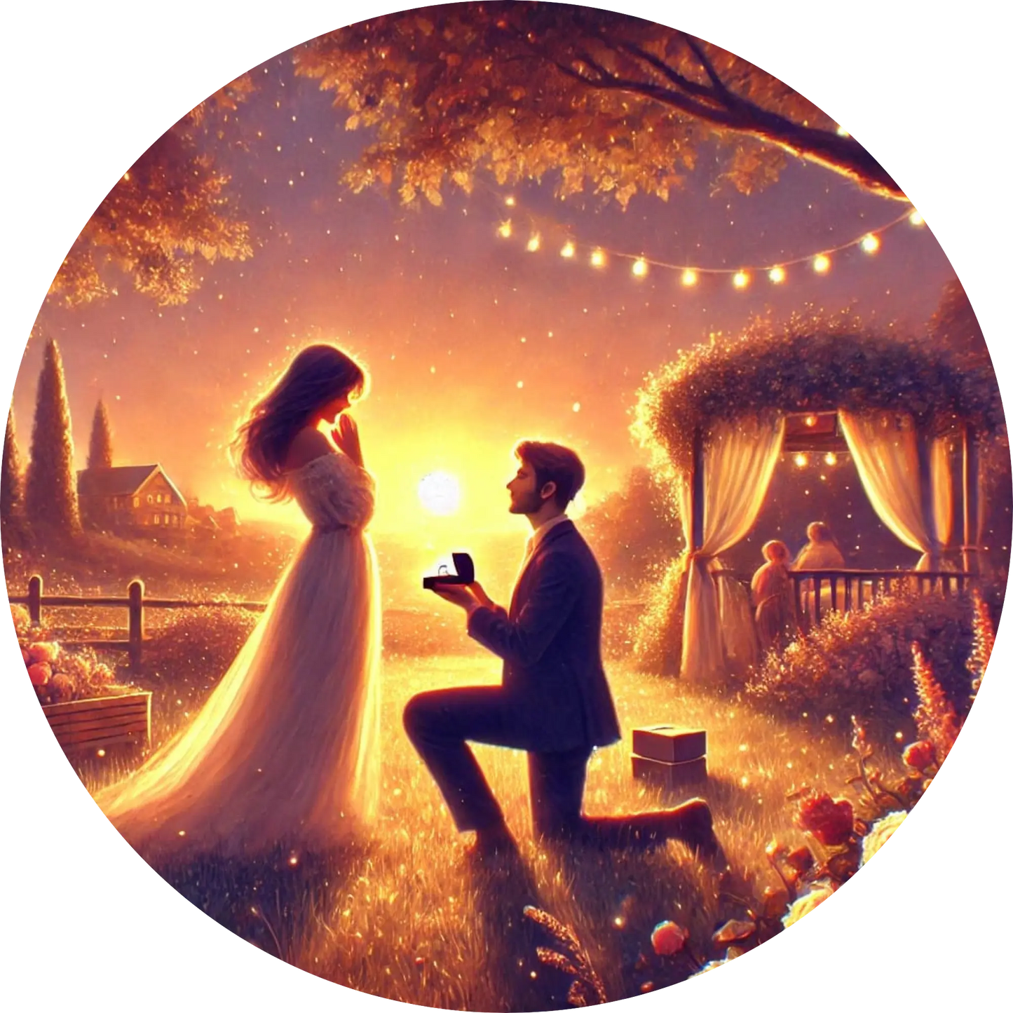 Tortenaufleger Hochzeit, Verlobung & zum Hochzeitstag – Essbares Fondantbild (Erwachsene, rund ∅ 20 cm) - Tisch&Torte