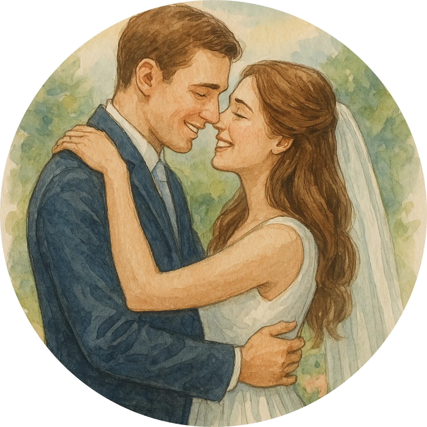 Tortenaufleger Hochzeit, Verlobung & zum Hochzeitstag – Essbares Fondantbild (Erwachsene, rund ∅ 20 cm) - Tisch&Torte