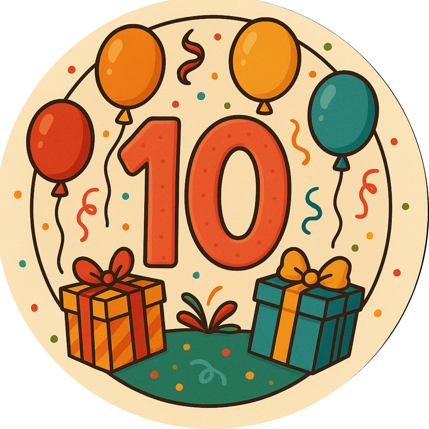 Tortenaufleger Kindergeburtstag-Motive – Essbares Fondantbild (Kinder & Teenies, rund ∅ 20 cm) Tisch&Torte