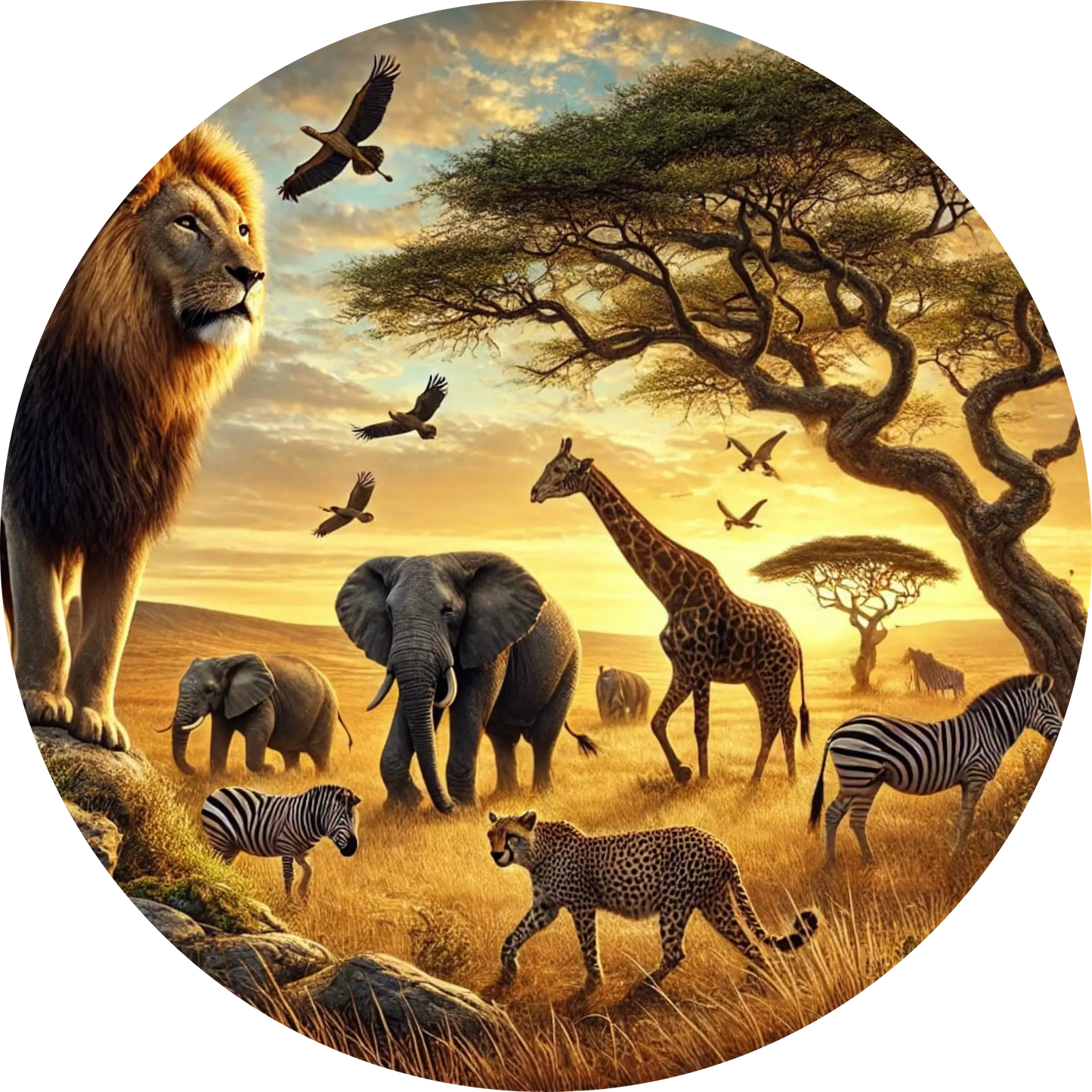 Tortenaufleger Natur & Jahreszeiten – Essbares Fondantbild (Erwachsene, rund ∅ 20 cm) - Tisch&Torte