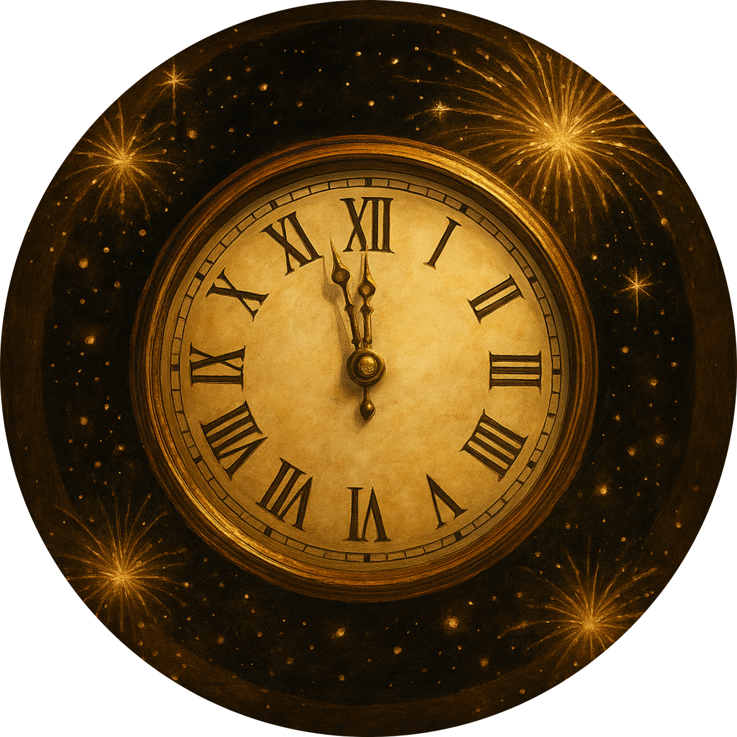 Tortenaufleger „Silvester“ – Essbares Fondantbild (rund ∅ 20 cm) Mein Shop