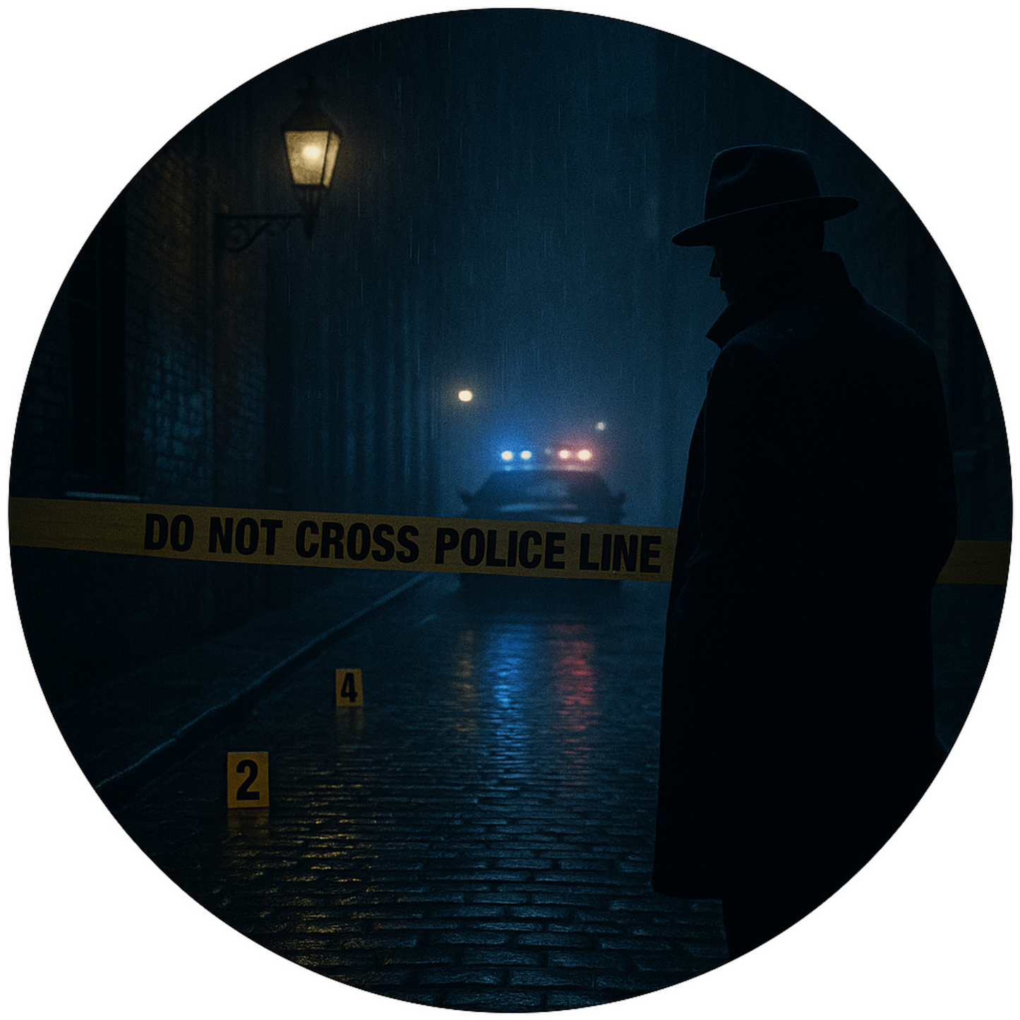 Tortenaufleger „True Crime & Crime“ – Essbares Fondantbild (rund ∅ 20 cm) Mein Shop