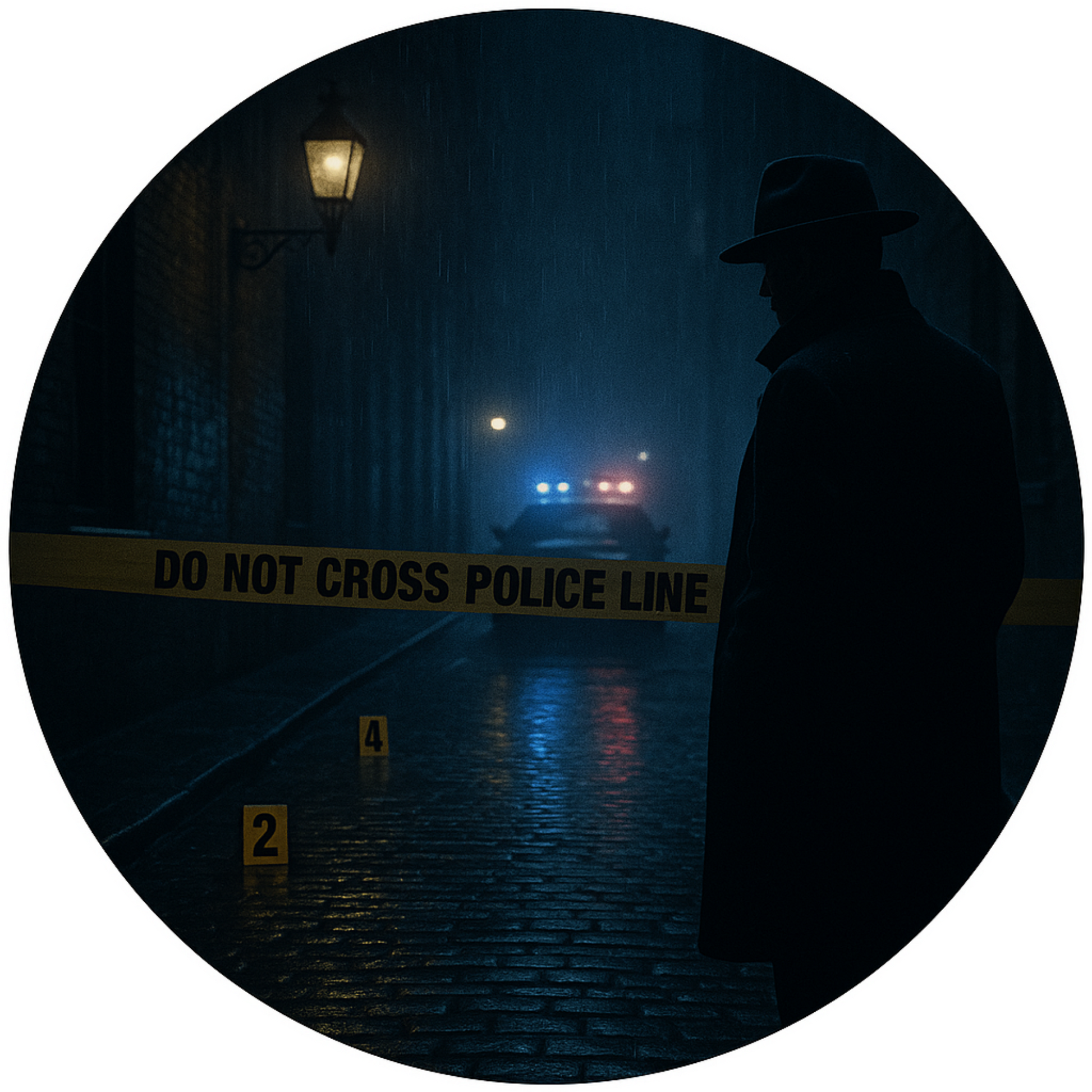 Tortenaufleger „True Crime & Crime“ – Essbares Fondantbild (rund ∅ 20 cm) Mein Shop