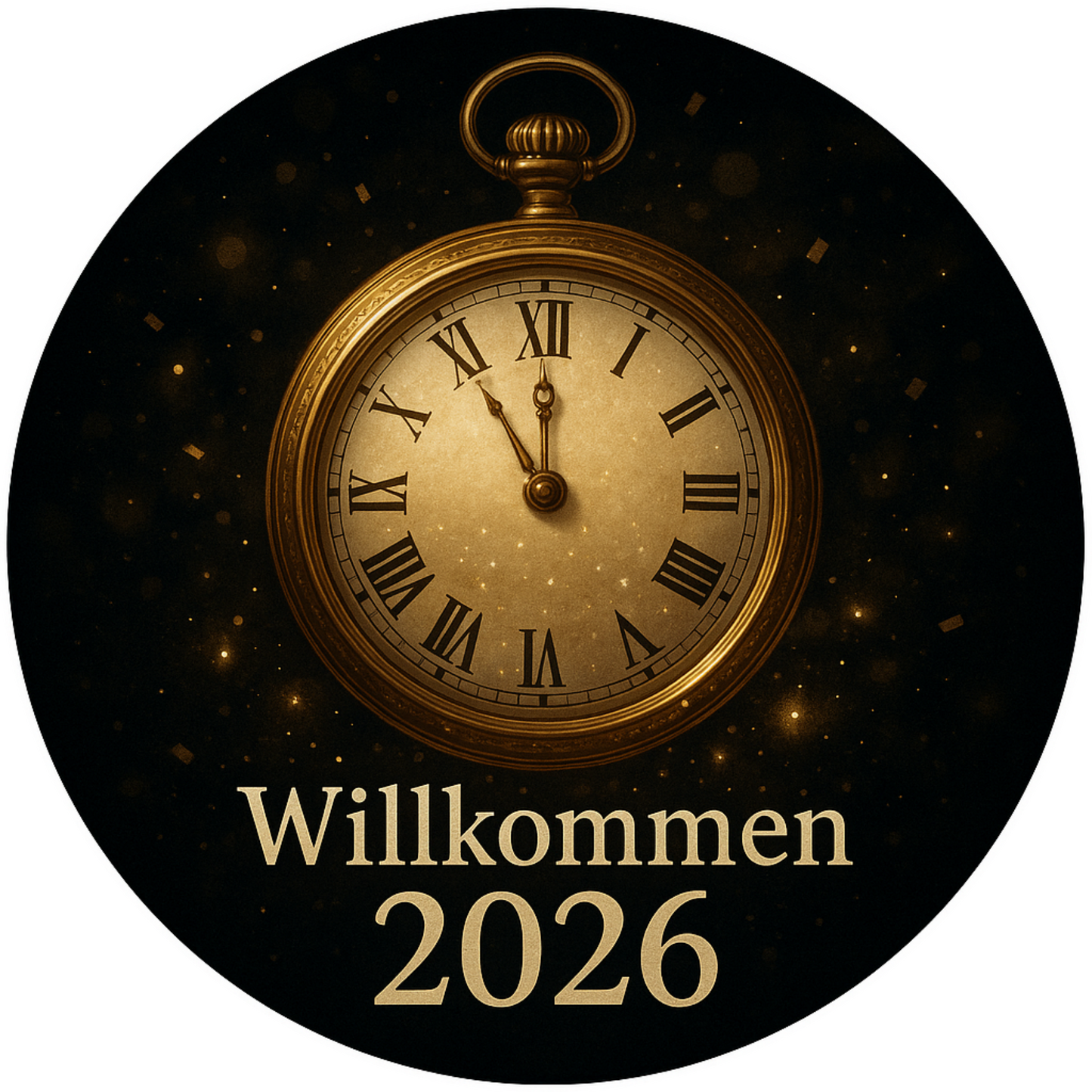 Tortenaufleger „Silvester“ – Essbares Fondantbild (rund ∅ 20 cm) Mein Shop