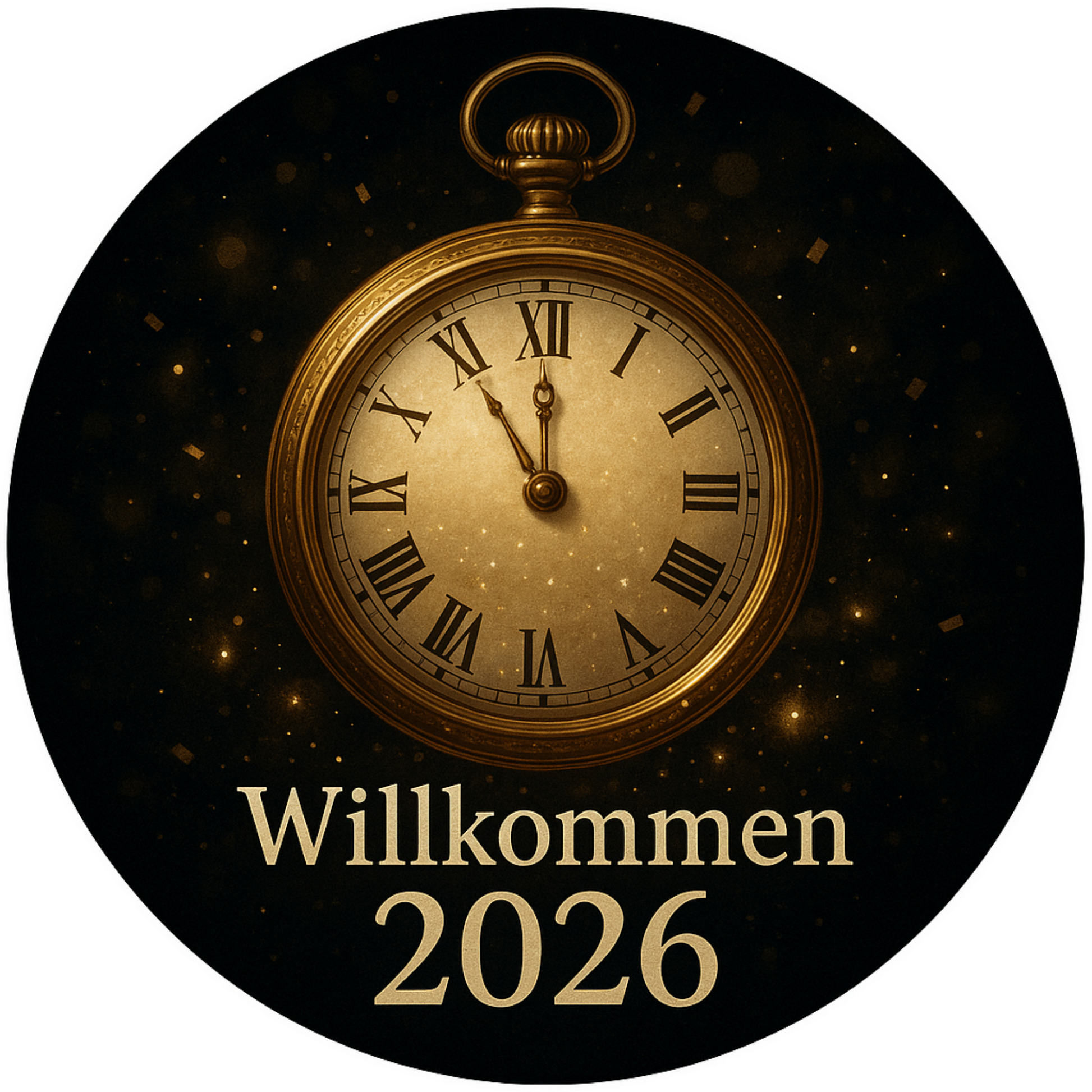 Tortenaufleger „Silvester“ – Essbares Fondantbild (rund ∅ 20 cm) Mein Shop