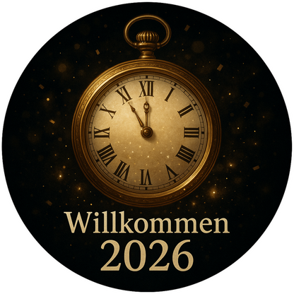 Tortenaufleger „Silvester“ – Essbares Fondantbild (rund ∅ 20 cm) Mein Shop