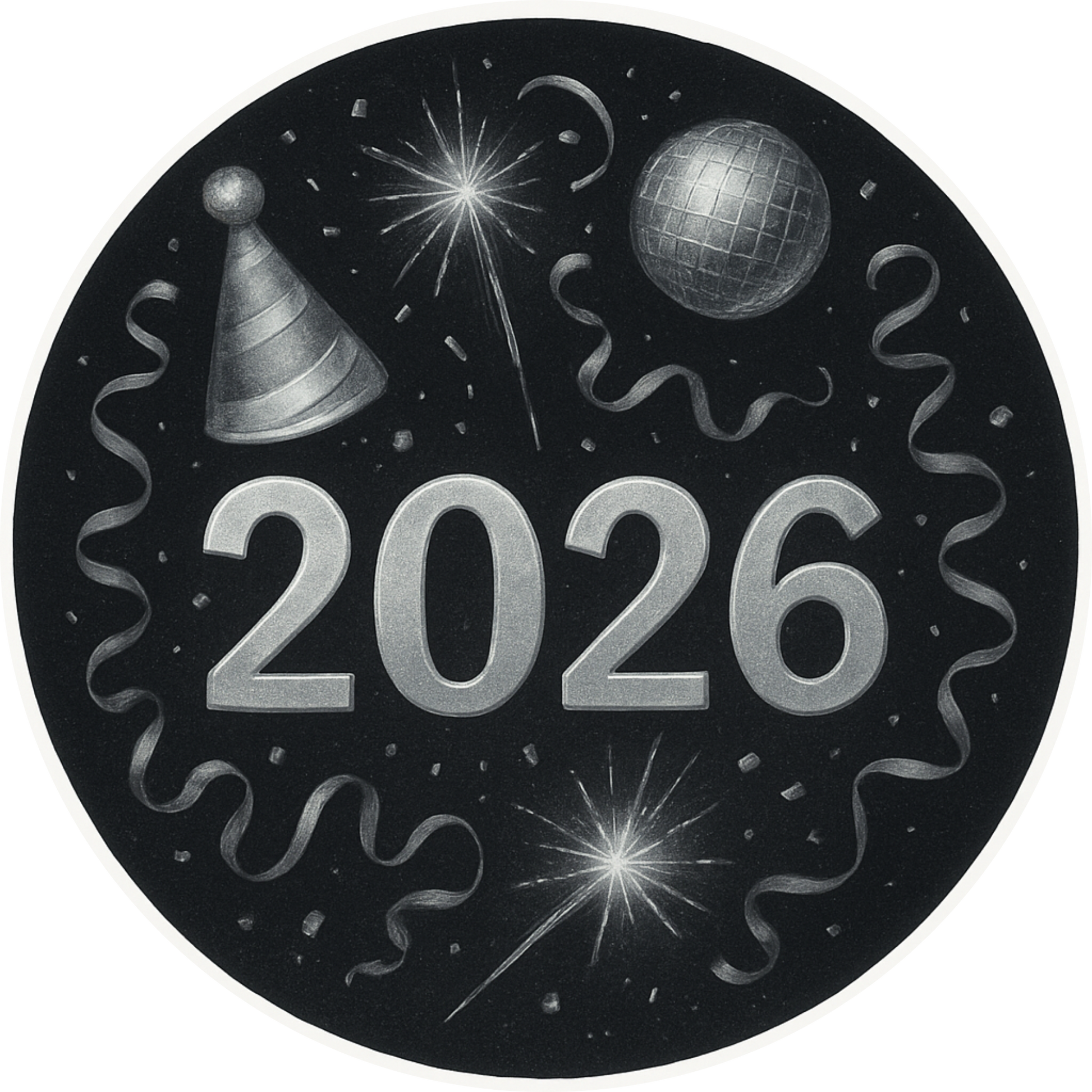 Tortenaufleger „Silvester“ – Essbares Fondantbild (rund ∅ 20 cm) Mein Shop