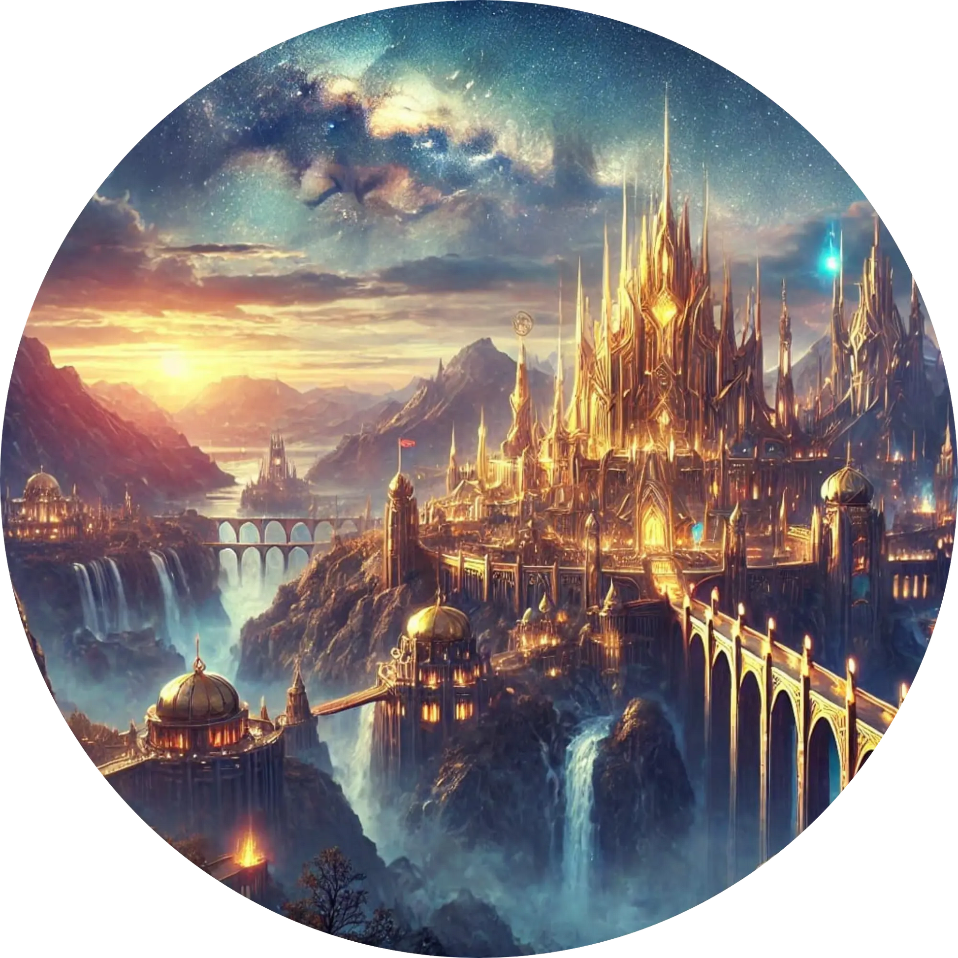 Tortenaufleger Nordische Mythologie – Essbares Fondantbild (Erwachsene, rund ∅ 20 cm) - Tisch&Torte