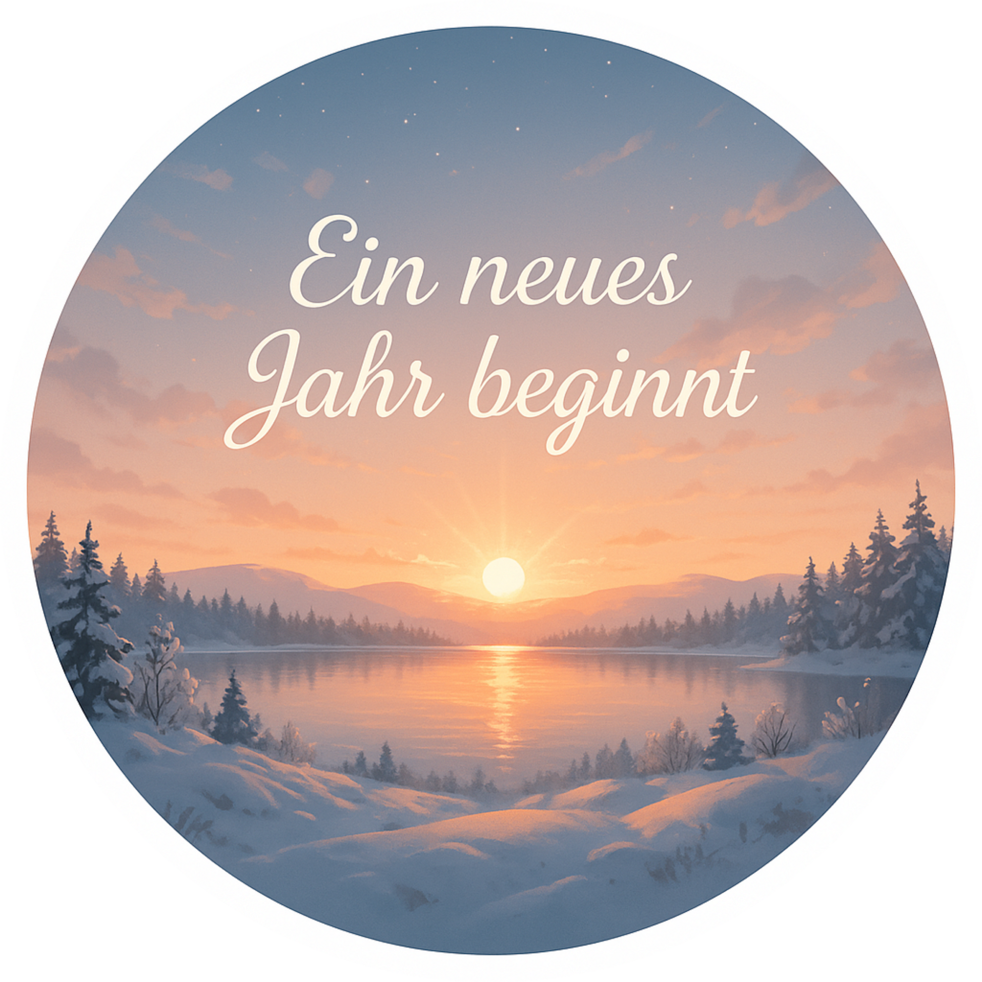 Tortenaufleger „Silvester“ – Essbares Fondantbild (rund ∅ 20 cm) Mein Shop