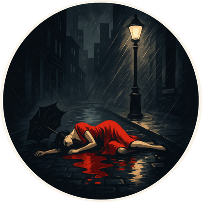 Tortenaufleger „True Crime & Crime“ – Essbares Fondantbild (rund ∅ 20 cm) Mein Shop