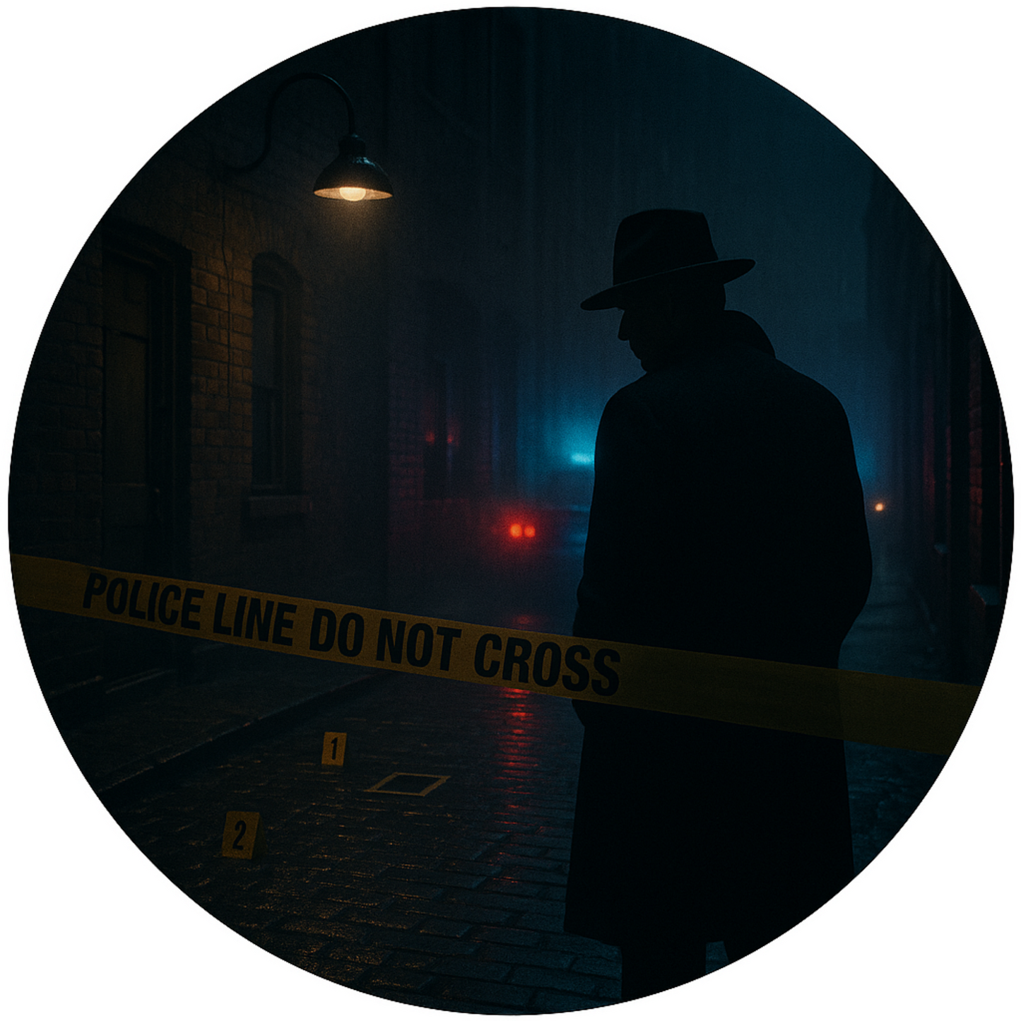 Tortenaufleger „True Crime & Crime“ – Essbares Fondantbild (rund ∅ 20 cm) Mein Shop