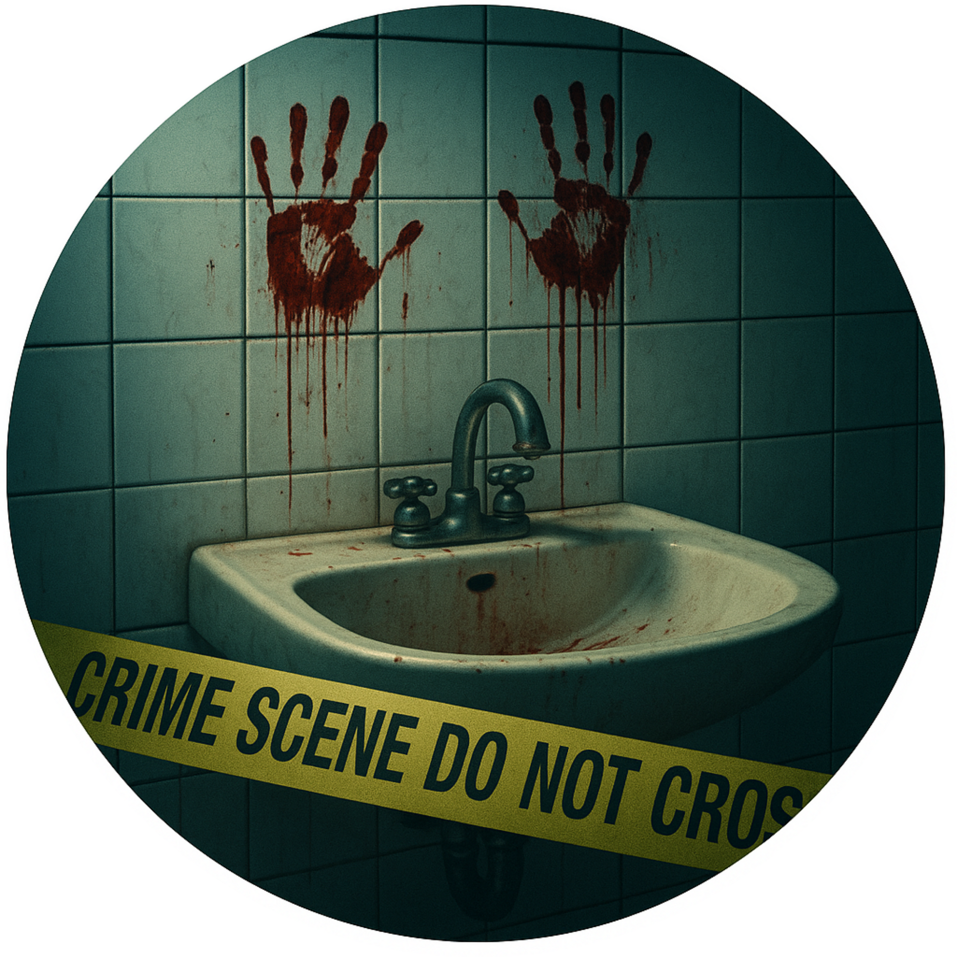 Tortenaufleger „True Crime & Crime“ – Essbares Fondantbild (rund ∅ 20 cm) Mein Shop