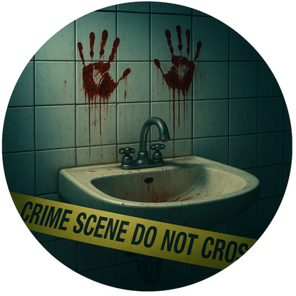 Tortenaufleger „True Crime & Crime“ – Essbares Fondantbild (rund ∅ 20 cm) Mein Shop