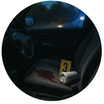 Tortenaufleger „True Crime & Crime“ – Essbares Fondantbild (rund ∅ 20 cm) Mein Shop