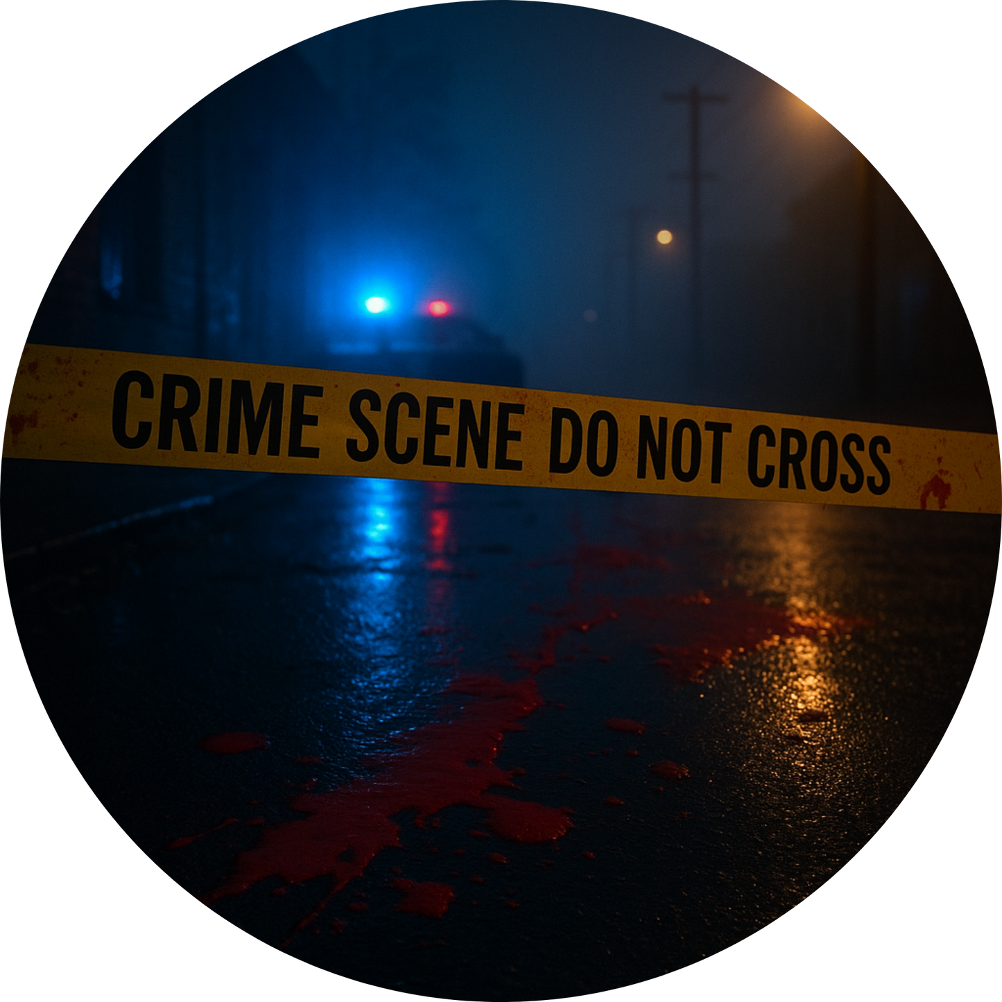 Tortenaufleger „True Crime & Crime“ – Essbares Fondantbild (rund ∅ 20 cm) Mein Shop