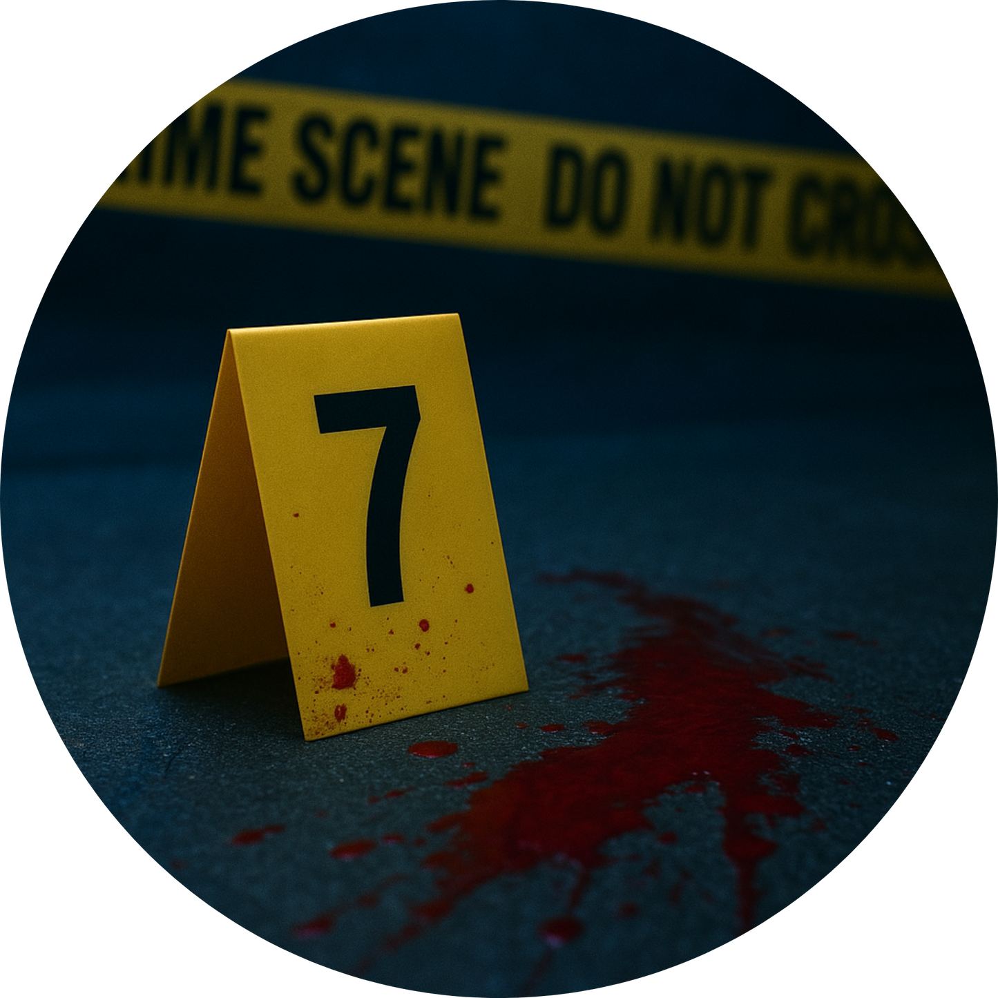 Tortenaufleger „True Crime & Crime“ – Essbares Fondantbild (rund ∅ 20 cm) Mein Shop