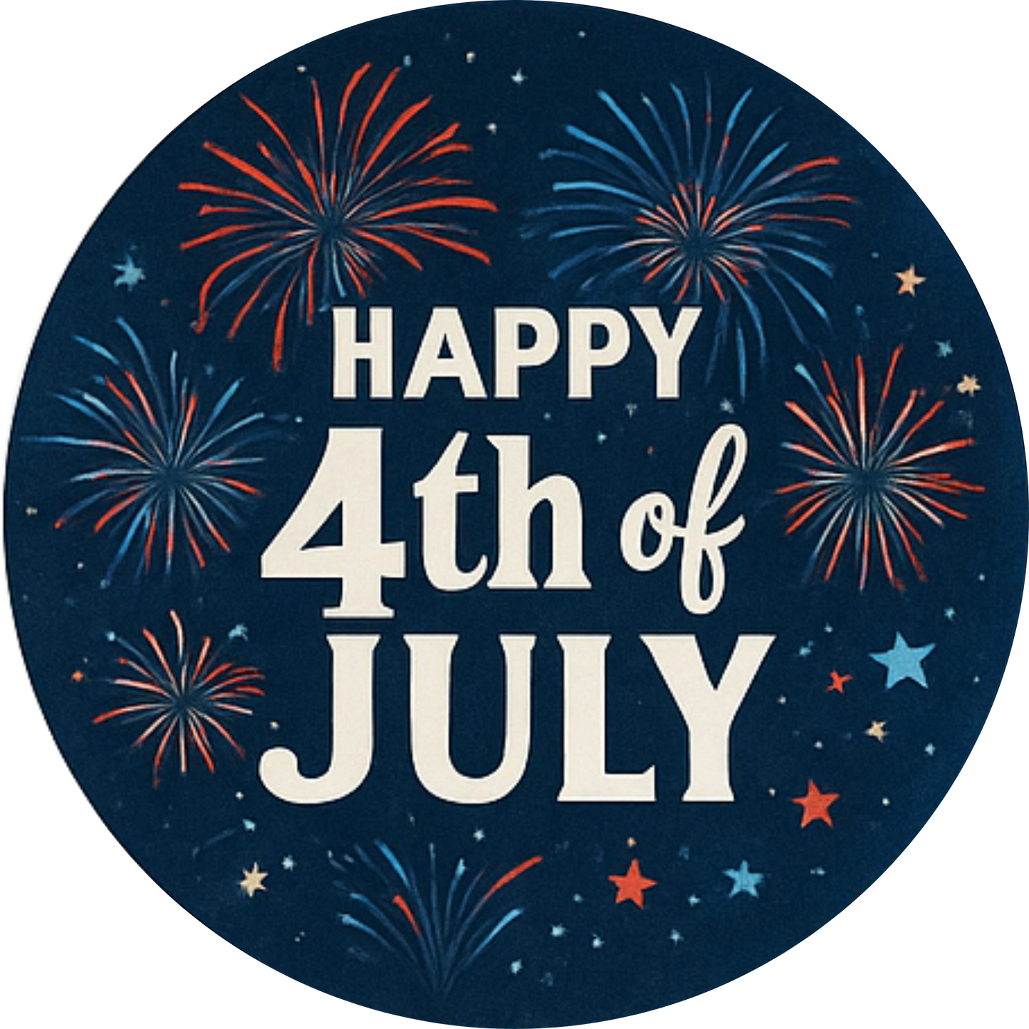 Tortenaufleger 4th of July – Essbares Fondantbild (Erwachsene, rund ∅ 20 cm) Mein Shop