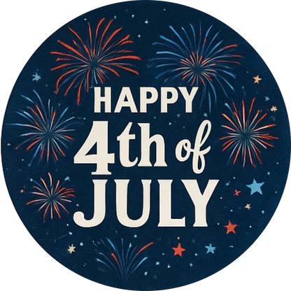 Tortenaufleger 4th of July – Essbares Fondantbild (Erwachsene, rund ∅ 20 cm) Mein Shop