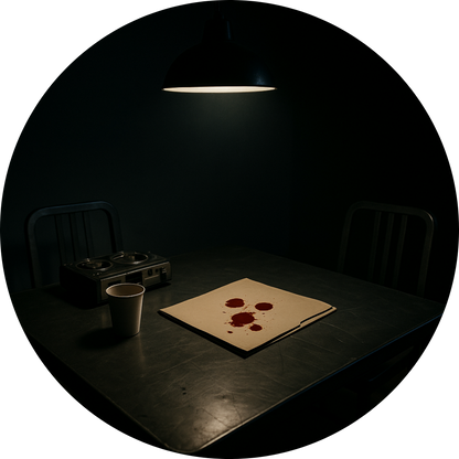 Tortenaufleger „True Crime & Crime“ – Essbares Fondantbild (rund ∅ 20 cm) Mein Shop