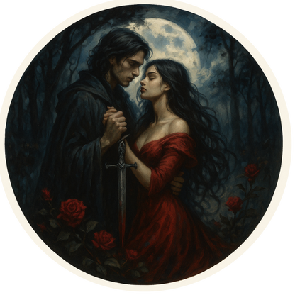 Tortenaufleger "Dark Romance & BookTok" – Essbares Fondantbild (rund ∅ 20 cm) Mein Shop