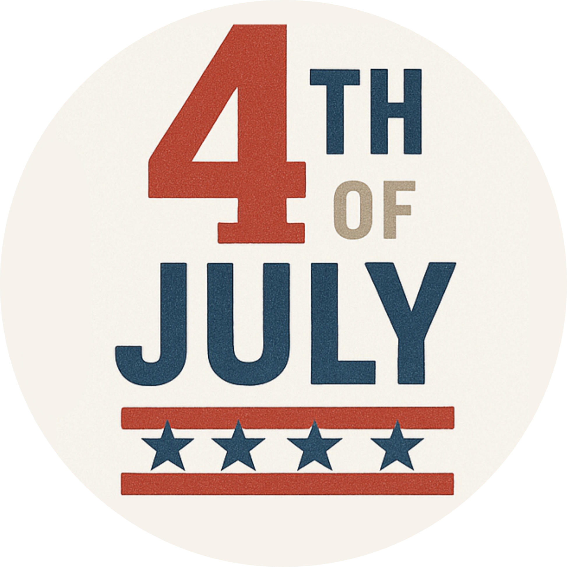 „Stars & Stripes Forever“ in typografischer Gestaltung – patriotisches Statement für den 4. Juli.
