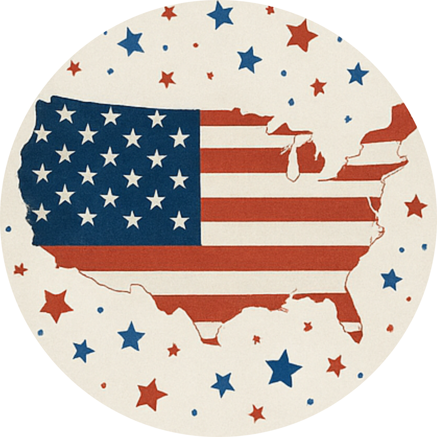 Tortenaufleger 4th of July – Essbares Fondantbild (Erwachsene, rund ∅ 20 cm) Mein Shop