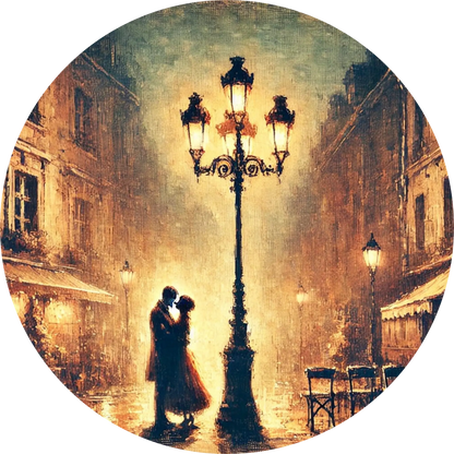 Tortenaufleger Romantik – Essbares Fondantbild (Erwachsene, rund ∅ 20 cm) - Tisch&Torte