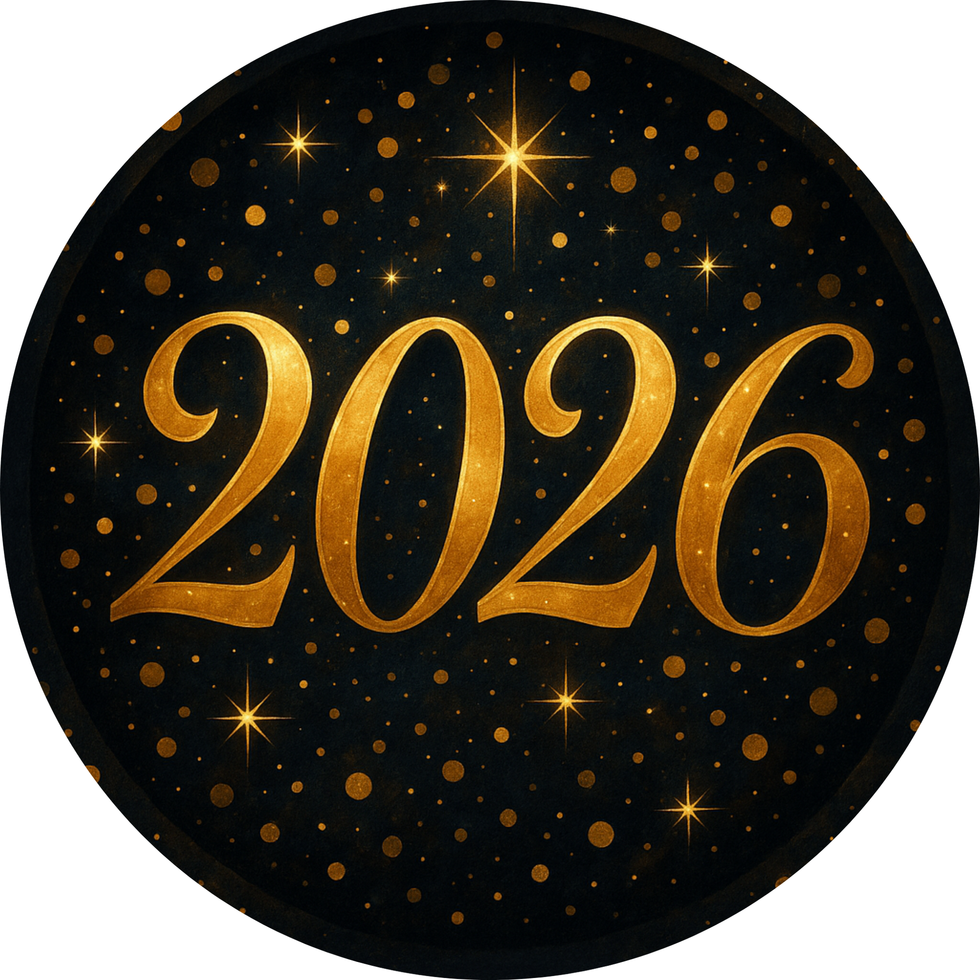 Tortenaufleger „Silvester“ – Essbares Fondantbild (rund ∅ 20 cm) Mein Shop