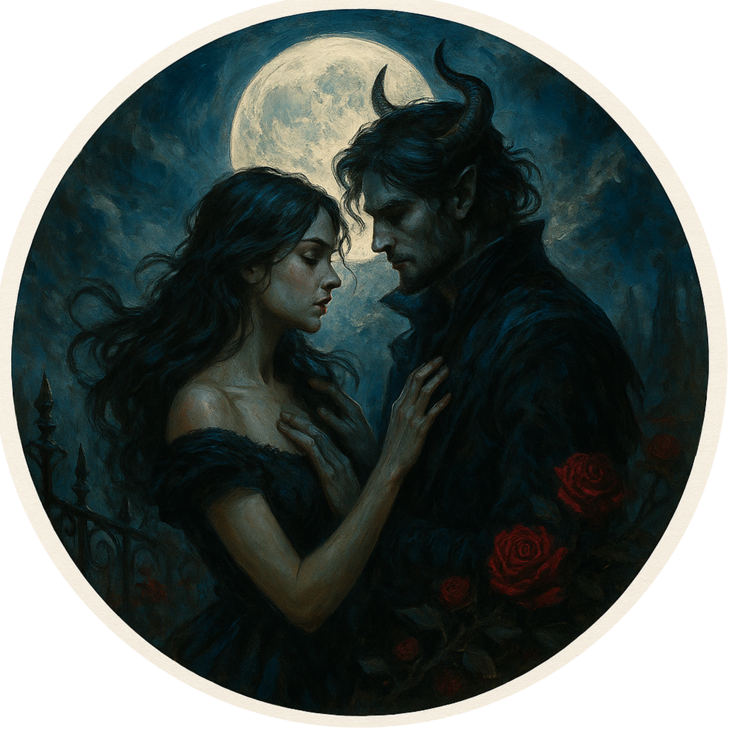 Tortenaufleger "Dark Romance & BookTok" – Essbares Fondantbild (rund ∅ 20 cm) Mein Shop