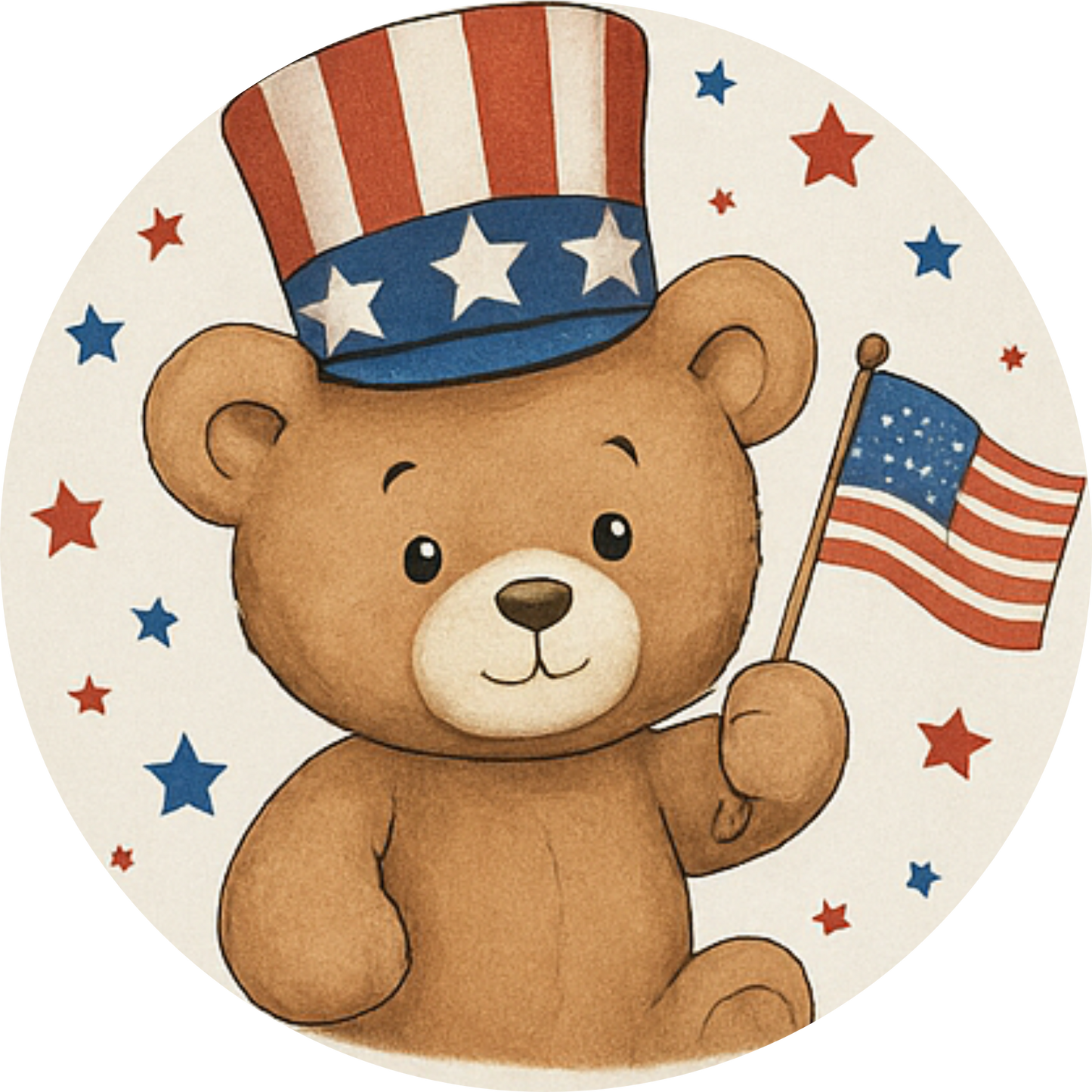 Tortenaufleger 4th of July – Essbares Fondantbild (Erwachsene, rund ∅ 20 cm) Mein Shop