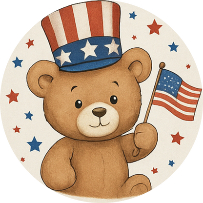Tortenaufleger 4th of July – Essbares Fondantbild (Erwachsene, rund ∅ 20 cm) Mein Shop