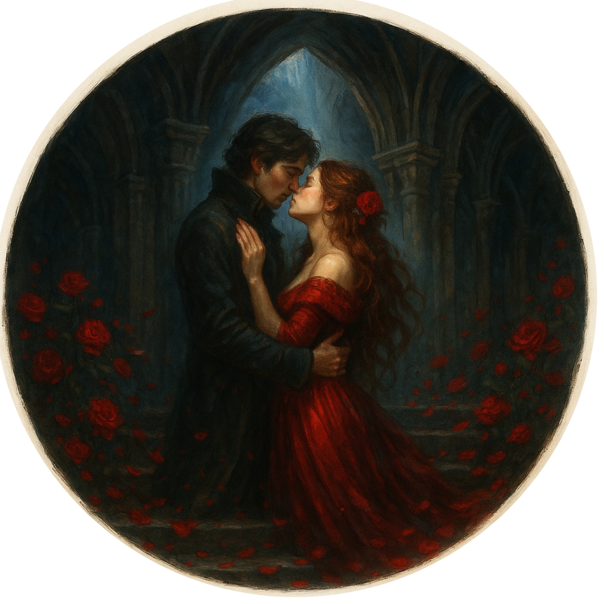 Tortenaufleger "Dark Romance & BookTok" – Essbares Fondantbild (rund ∅ 20 cm) Mein Shop