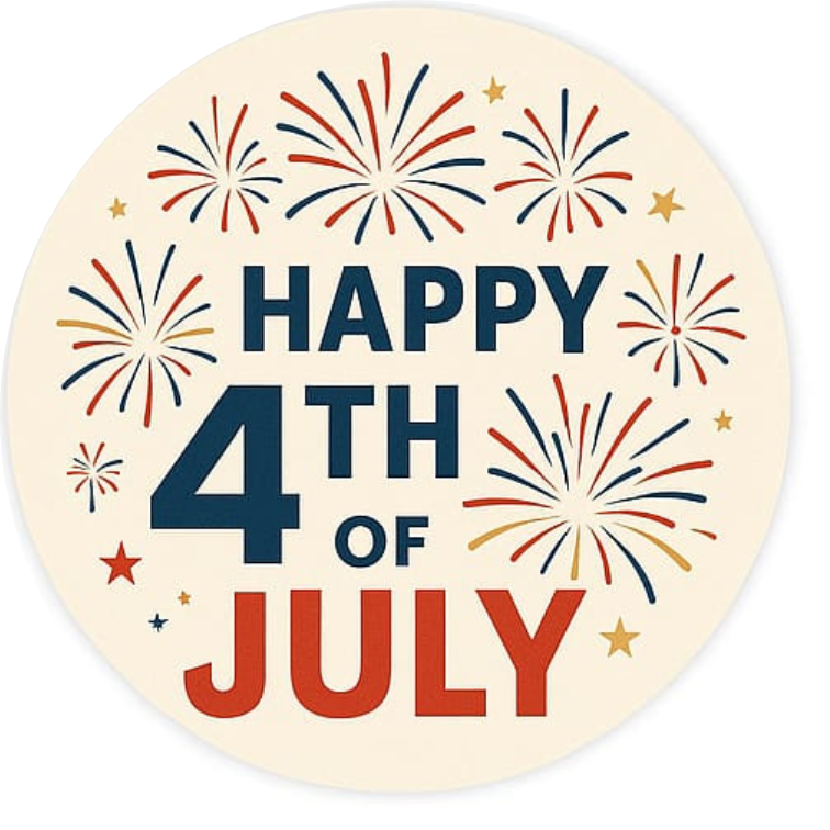 Tortenaufleger 4th of July – Essbares Fondantbild (Erwachsene, rund ∅ 20 cm) Mein Shop