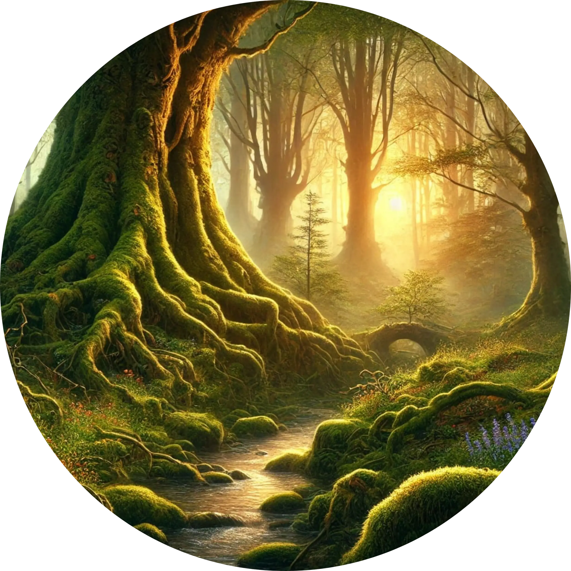 Tortenaufleger Natur & Jahreszeiten – Essbares Fondantbild (Erwachsene, rund ∅ 20 cm) - Tisch&Torte