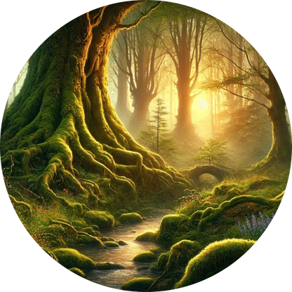 Tortenaufleger Natur & Jahreszeiten – Essbares Fondantbild (Erwachsene, rund ∅ 20 cm) - Tisch&Torte
