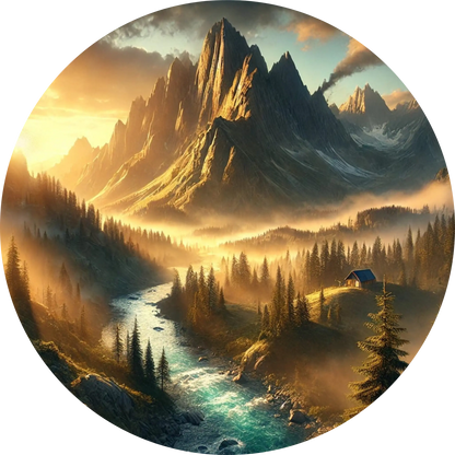 Tortenaufleger Natur & Jahreszeiten – Essbares Fondantbild (Erwachsene, rund ∅ 20 cm) - Tisch&Torte