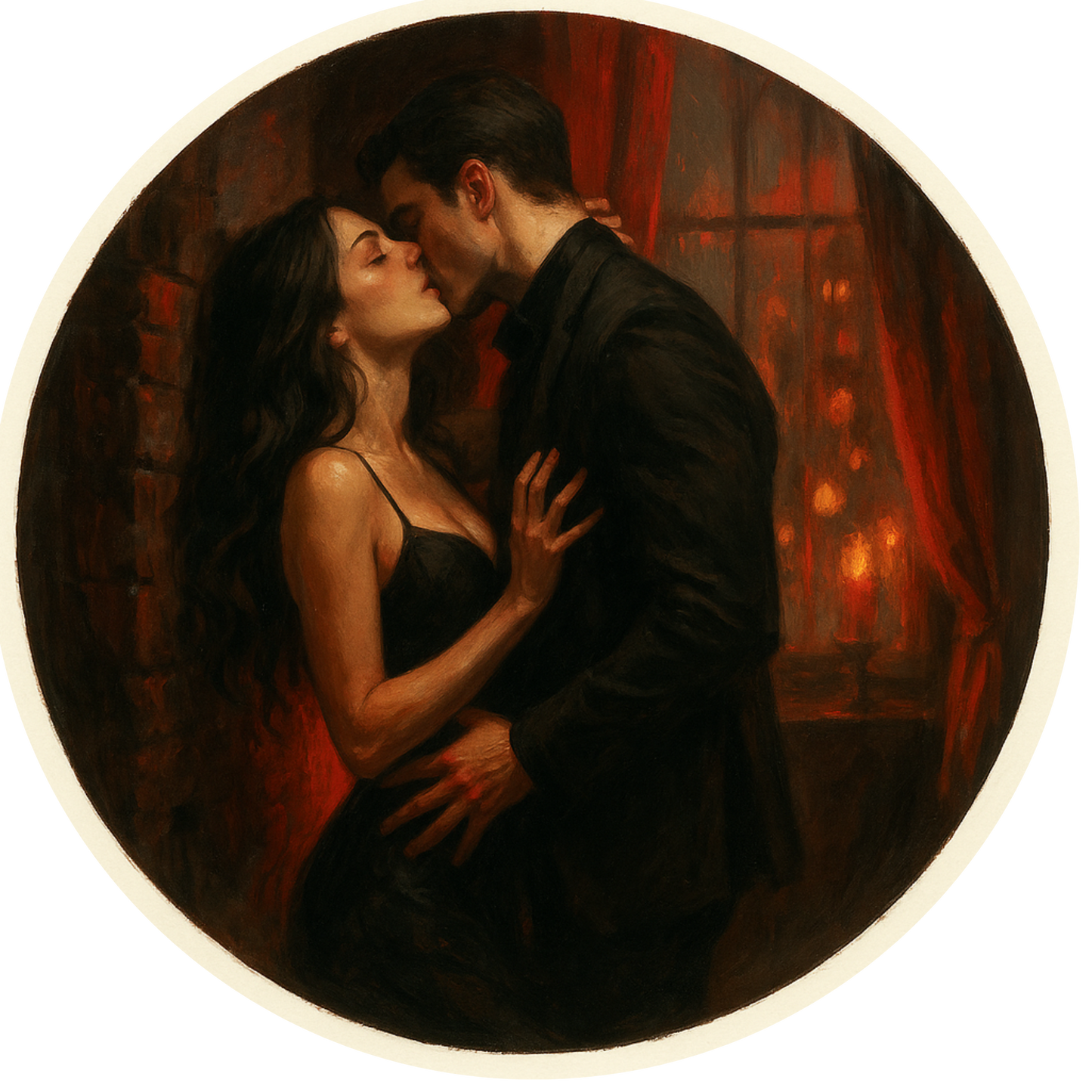 Tortenaufleger "Dark Romance & BookTok" – Essbares Fondantbild (rund ∅ 20 cm) Mein Shop