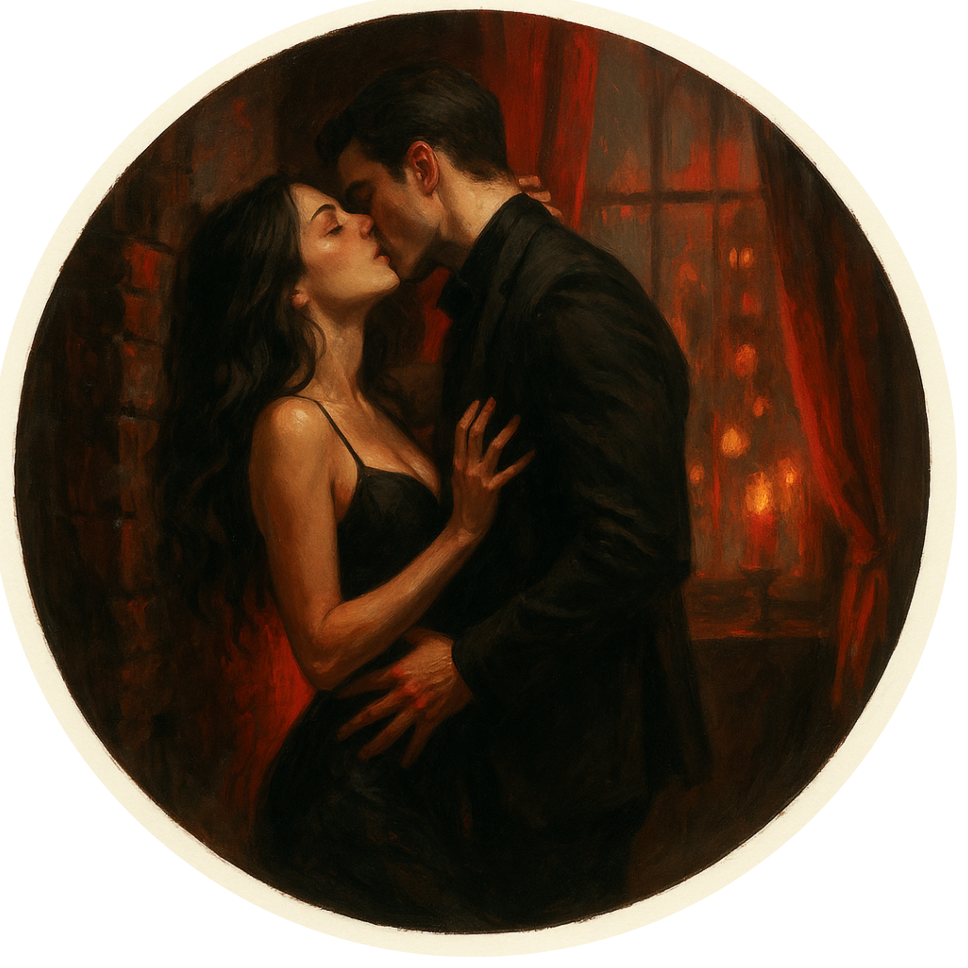 Tortenaufleger "Dark Romance & BookTok" – Essbares Fondantbild (rund ∅ 20 cm) Mein Shop