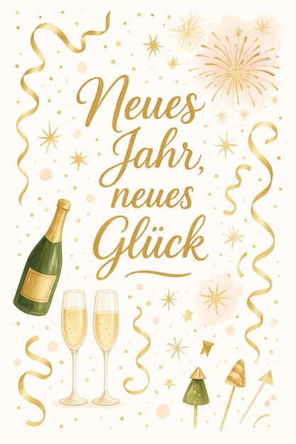 Tortenaufleger Silvester – Essbares Fondantbild (Erwachsene, DIN A4) Mein Shop