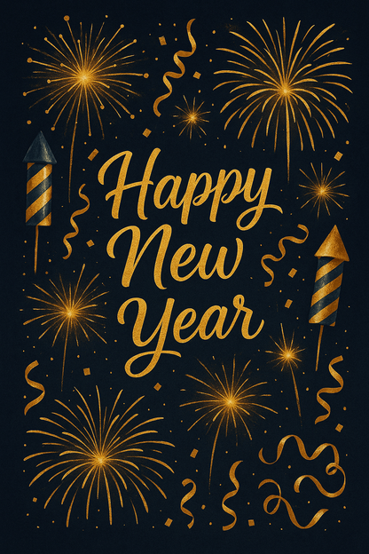 Tortenaufleger Silvester – Essbares Fondantbild (Erwachsene, DIN A4) Mein Shop