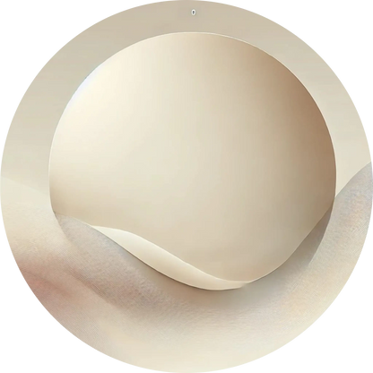 Runde Komposition aus schimmernden Flächen und goldenen Ringen