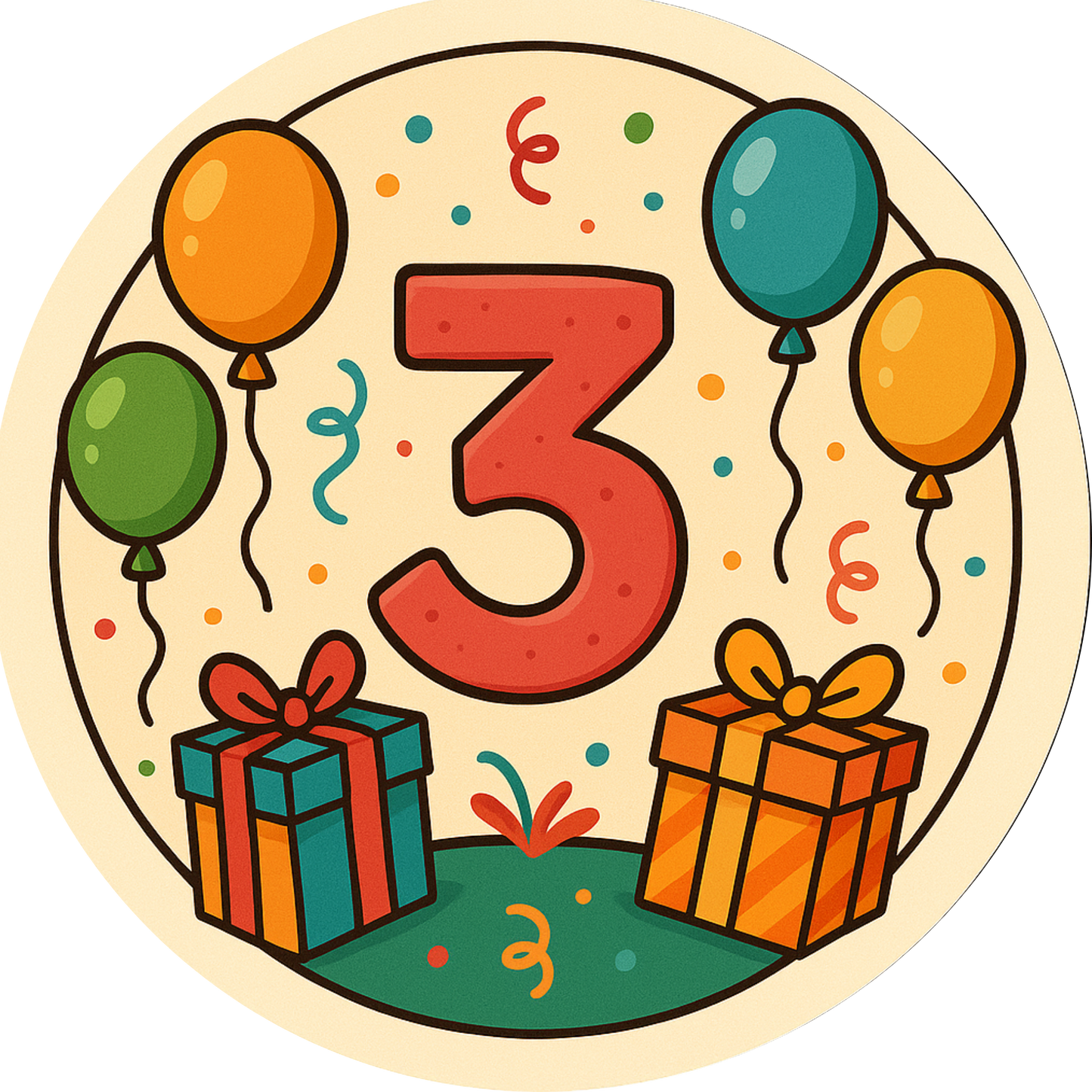 Tortenaufleger Kindergeburtstag-Motive – Essbares Fondantbild (Kinder & Teenies, rund ∅ 20 cm) Tisch&Torte