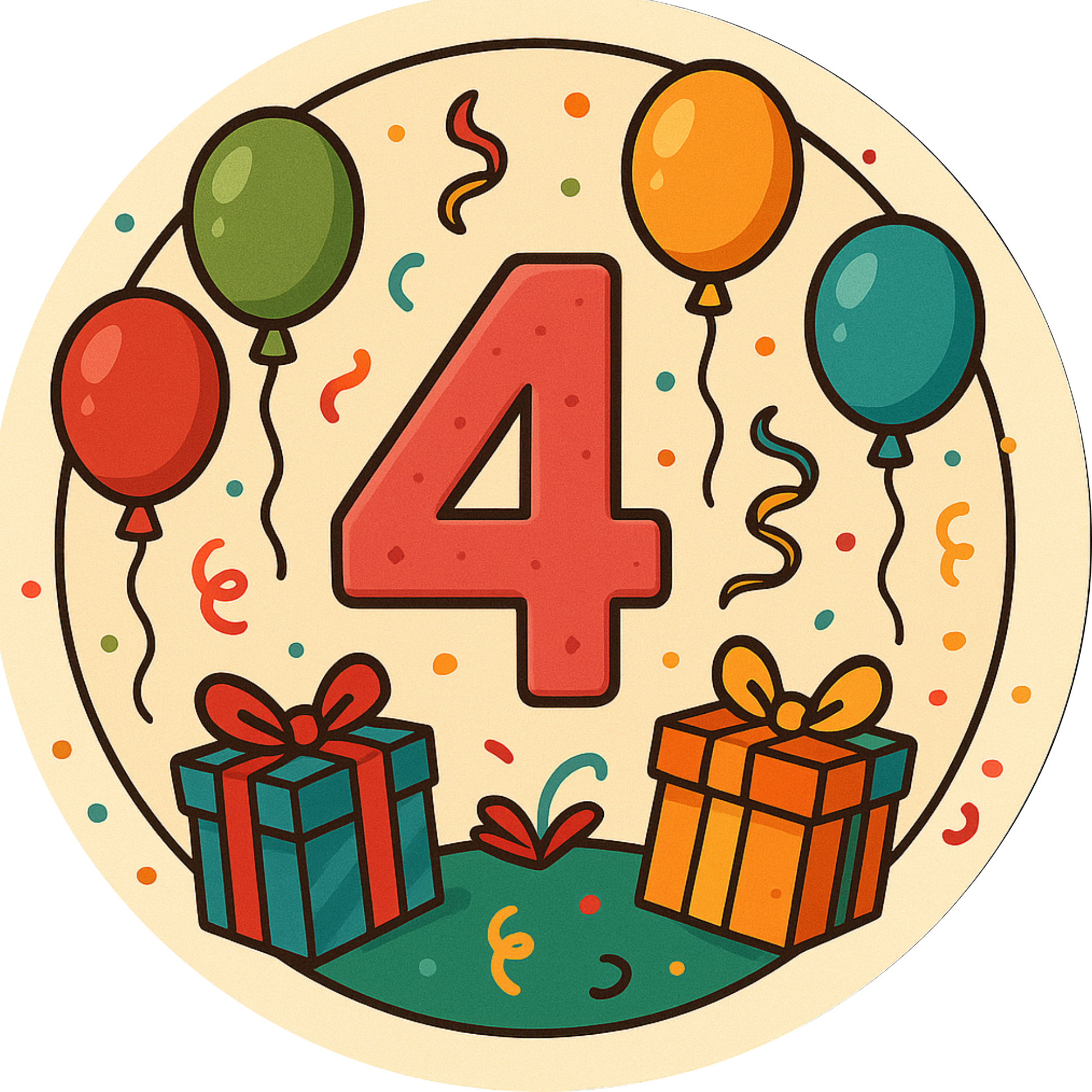 Tortenaufleger Kindergeburtstag-Motive – Essbares Fondantbild (Kinder & Teenies, rund ∅ 20 cm) Tisch&Torte