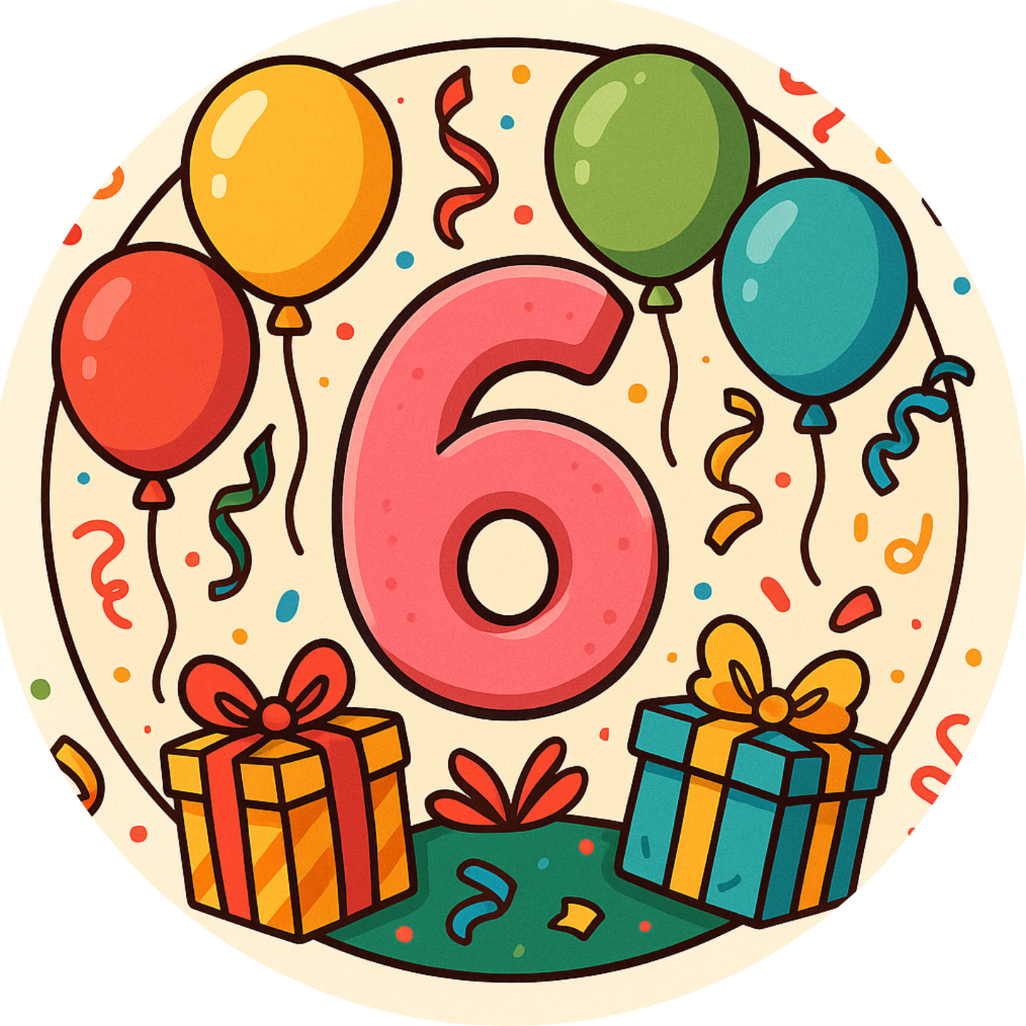 Tortenaufleger Kindergeburtstag-Motive – Essbares Fondantbild (Kinder & Teenies, rund ∅ 20 cm) Tisch&Torte