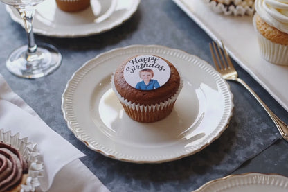 Muffinaufleger mit eigenem Bild – Essbare Fotomotive im 18er Set